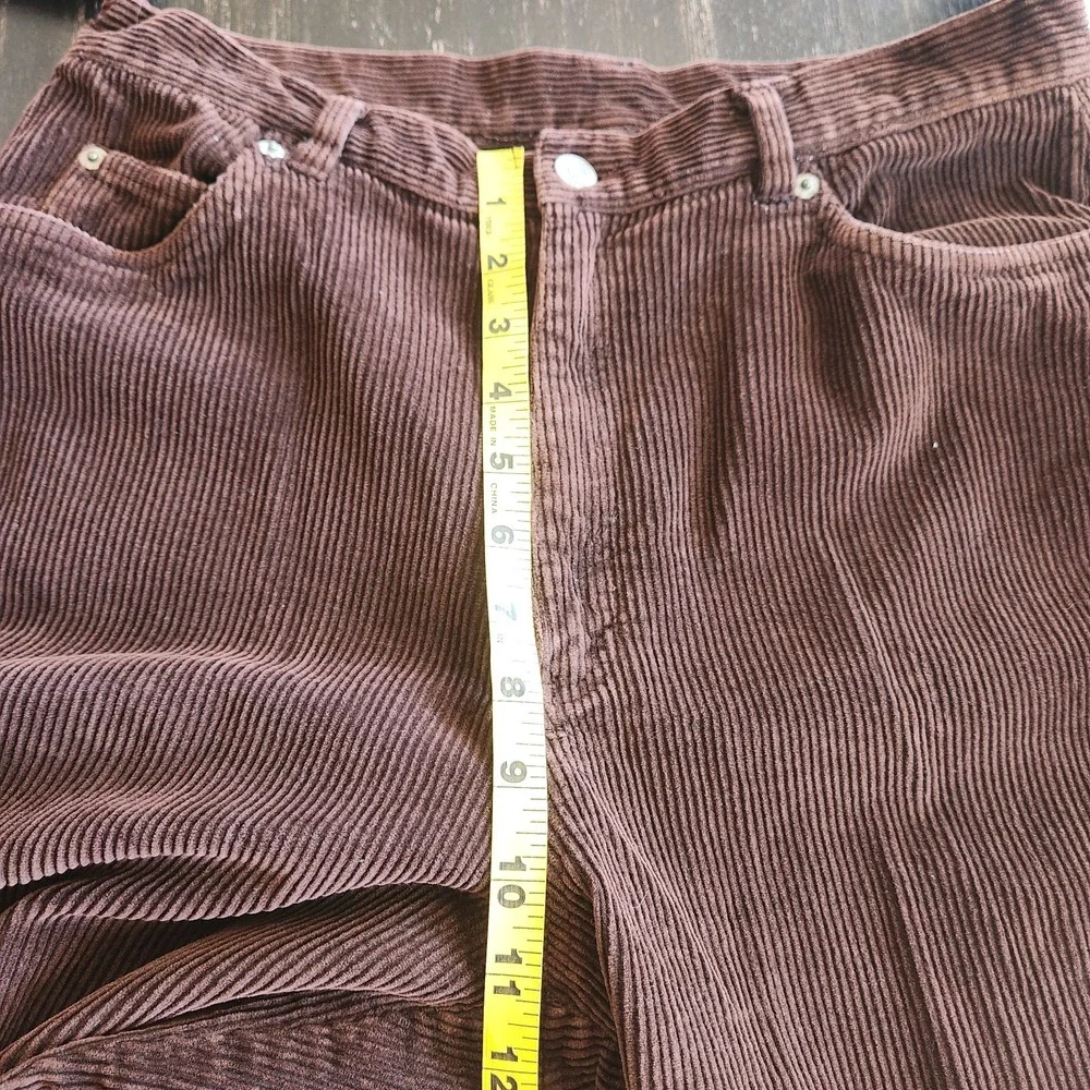 VTG Lauren Ralph Lauren‎ Corduroy Pants Womens 12 Brown Wide Wale Straight Leg